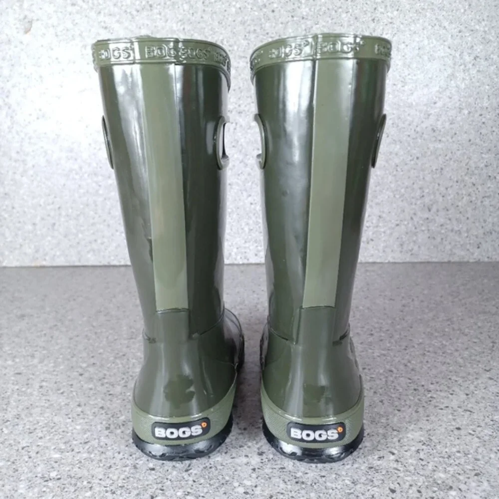 BOGS Rainboot Dark Hunter Green Kids Waterproof Shoes